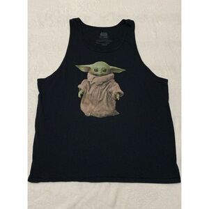 Star Wars Baby Yoda Tank Top Adults Size XL Black